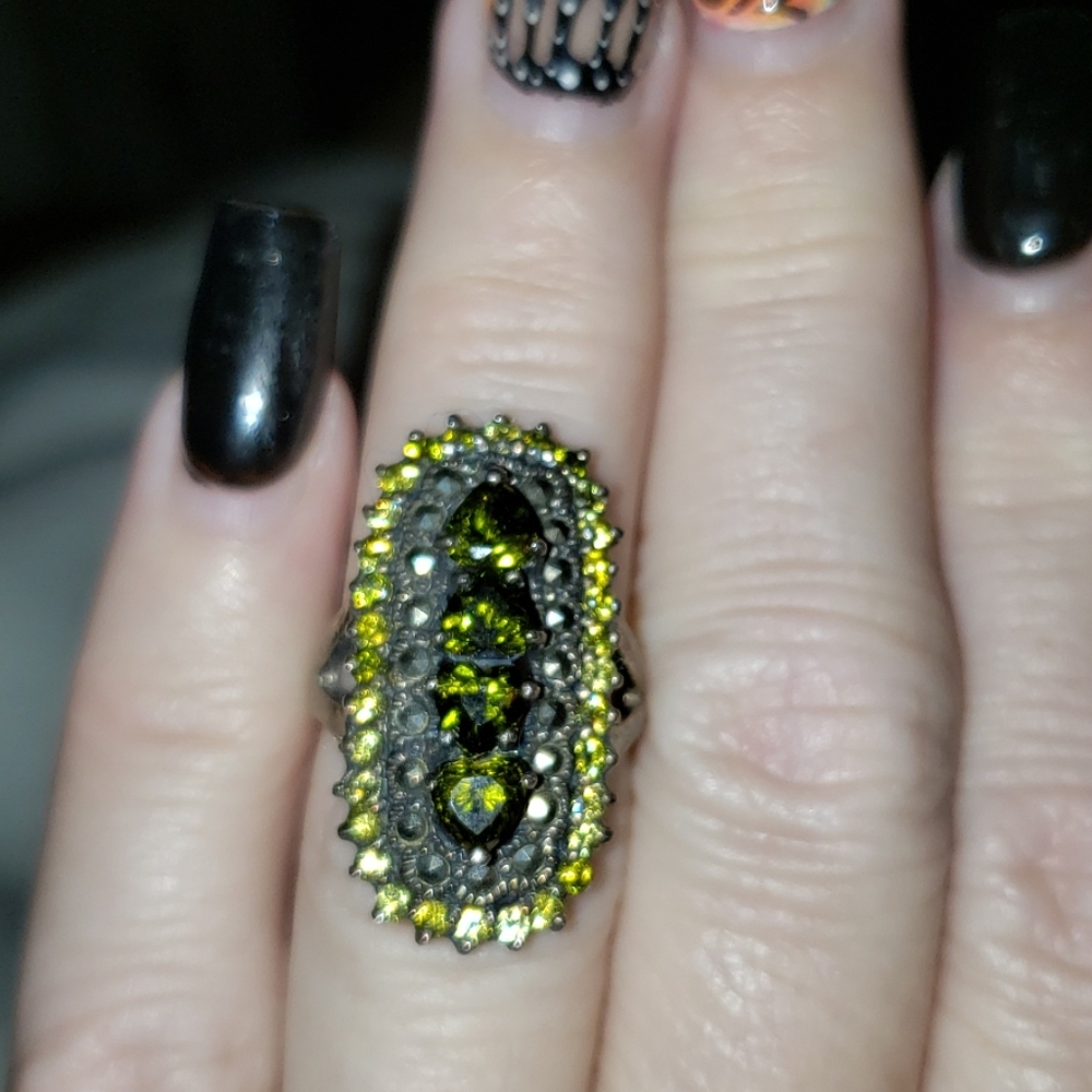 QVC 925 Green Peridot Stone Stunning